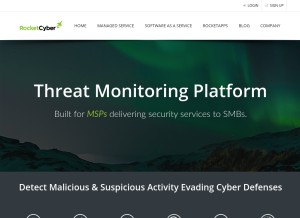 How rocketcyber.com looks like on a tablet such as an iPad.