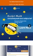How rocketmath.com looks like on a mobile device such as an iPhone.