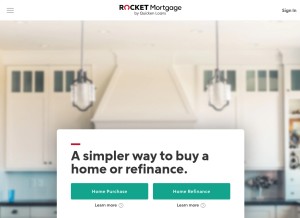 How rocketmortgage.com looks like on a tablet such as an iPad.