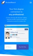 How rocketreach.co looks like on a mobile device such as an iPhone.
