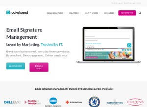How rocketseed.com looks like on a tablet such as an iPad.