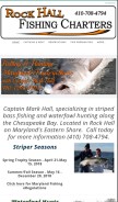 How rockhallfishingcharters.com looks like on a mobile device such as an iPhone.