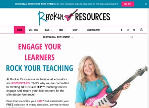How rockinresources.com looks like on a tablet such as an iPad.