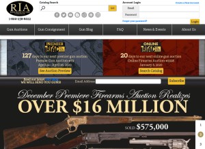 How rockislandauction.com looks like on a tablet such as an iPad.