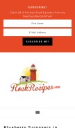 How rockrecipes.com looks like on a mobile device such as an iPhone.
