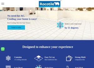 How rocotile.com looks like on a tablet such as an iPad.