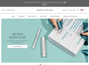 How rodanandfields.com looks like on a tablet such as an iPad.