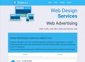 How rodee.ca looks like on a tablet such as an iPad.
