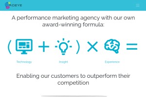 How roeye.com looks like on a tablet such as an iPad.