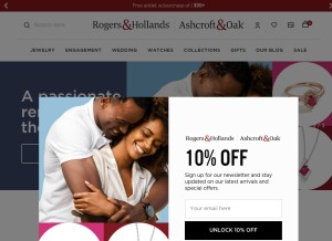 How rogersandhollands.com looks like on a tablet such as an iPad.