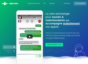How rogervoice.com looks like on a tablet such as an iPad.