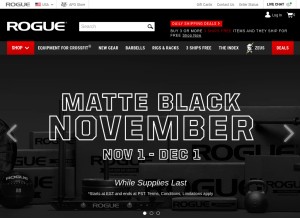 How roguefitness.com looks like on a tablet such as an iPad.