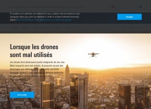 How rohde-schwarz.com looks like on a tablet such as an iPad.