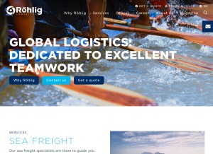 How rohlig.it looks like on a tablet such as an iPad.