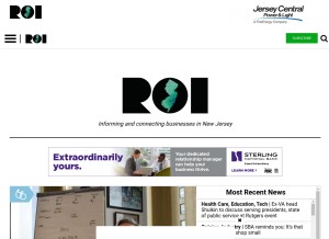 How roi-nj.com looks like on a tablet such as an iPad.