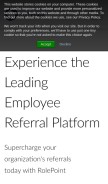 How rolepoint.com looks like on a mobile device such as an iPhone.