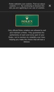 How rolex.cn looks like on a mobile device such as an iPhone.