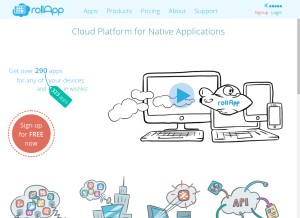 How rollapp.com looks like on a tablet such as an iPad.