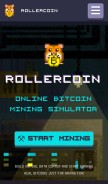 How rollercoin.com looks like on a mobile device such as an iPhone.