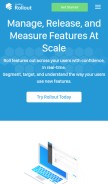 How rollout.io looks like on a mobile device such as an iPhone.