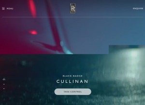 How rolls-roycemotorcars.com looks like on a tablet such as an iPad.