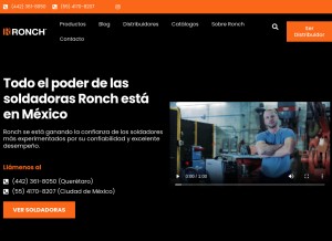 How ronch.com.mx looks like on a tablet such as an iPad.