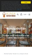 How rondaguitarhouse.com looks like on a mobile device such as an iPhone.