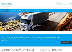 How ronesansevdenevenakliyat.com looks like on a tablet such as an iPad.