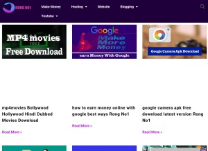 How rongno1.com looks like on a tablet such as an iPad.