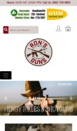 How ronsgunsct.com looks like on a mobile device such as an iPhone.