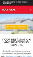 How roofseal.com.au looks like on a mobile device such as an iPhone.
