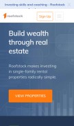 How roofstock.com looks like on a mobile device such as an iPhone.