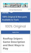 How rooftopssniper.com looks like on a mobile device such as an iPhone.