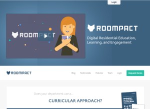 How roompact.com looks like on a tablet such as an iPad.