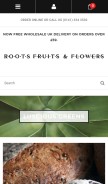 How rootsfruitsandflowers.com looks like on a mobile device such as an iPhone.