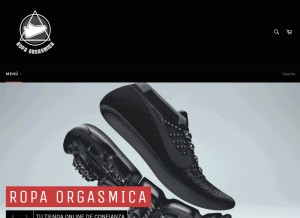 How ropaorgasmica.com looks like on a tablet such as an iPad.