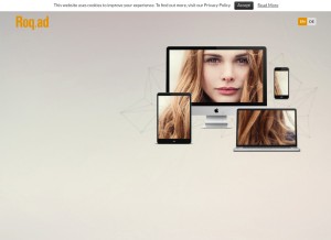 How roq.ad looks like on a tablet such as an iPad.