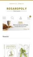 How rosaropoly.pl looks like on a mobile device such as an iPhone.