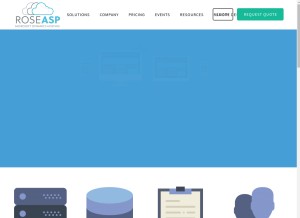 How roseasp.com looks like on a tablet such as an iPad.