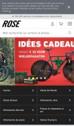 How rosebikes.fr looks like on a mobile device such as an iPhone.