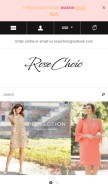 How rosechoic.com looks like on a mobile device such as an iPhone.
