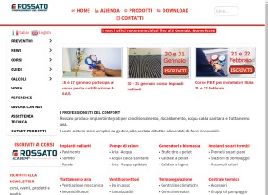 How rossatogroup.com looks like on a tablet such as an iPad.