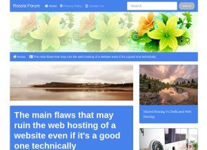 How rossiaforum.com looks like on a tablet such as an iPad.