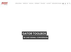 How rossvideo.com looks like on a tablet such as an iPad.