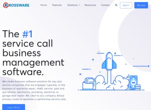 How rossware.net looks like on a tablet such as an iPad.