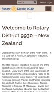 How rotary9930.org looks like on a mobile device such as an iPhone.