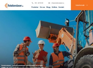 How rotationslaser.nu looks like on a tablet such as an iPad.