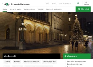 How rotterdam.nl looks like on a tablet such as an iPad.