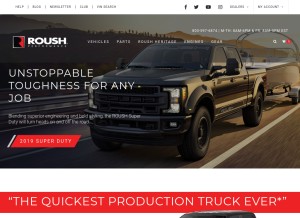 How roushperformance.com looks like on a tablet such as an iPad.