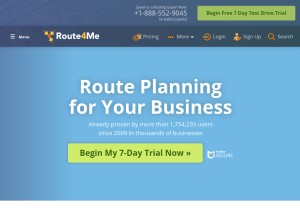 How route4me.com looks like on a tablet such as an iPad.
